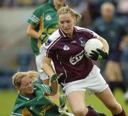 26 August 2006; Marie O'Connell, Galway, in action against Charlene McAuley, Meath. TG4 Ladies Senior Football Championship Quarter-Final Replay, Galway v Meath, Kingspan Breffni Park, Cavan. Picture credit: Damien Eagers / SPORTSFILE