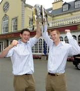 4 September 2006; Kilkenny players Martin Comerford, left, and Henry Shefflin with the Liam MacCarthy Cup. Citywest Hotel, Dublin. Picture credit: Damien Eagers / SPORTSFILE