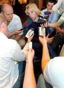 5 September 2006; Mayo's Conor Mortimer at a press conference ahead of the Bank of Ireland All-Ireland Senior Football Championship Final. Breaffy House International Sports Hotel, Breaffy, Co. Mayo. Picture credit: Ray Ryan / SPORTSFILE