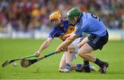 27 July 2014; John McCaffrey, Dublin, in action against Shane McGrath, Tipperary. GAA Hurling All Ireland Senior Championship Quarter-Final, Tipperary v Dublin. Semple Stadium, Thurles, Co. Tipperary. Picture credit: Diarmuid Greene / SPORTSFILE