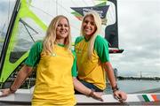 29 July 2014; In attendance at the Irish Sailing Team Announcement for the upcoming Rio 2016 Olympic Qualifiers are Andrea Brewster, left, and Saskia Tidey. Grand Canal, Dublin. Photo by Sportsfile