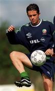 29 August 1999; Gary Kelly during a Republic of Ireland Training Session at the AUL Grounds in Clonshaugh, Dublin. Photo by David Maher/Sportsfile