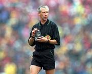 12 September 1999; Referee Pat O'Connor during the Guinness All-Ireland Senior Hurling Championship Final between Cork and Kilkenny at Croke Park in Dublin. Photo by Brendan Moran/Sportsfile