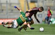 3 August 2014; Michael Lundy, Galway, and Paul Murphy, Kerry, contest possession. GAA Football All-Ireland Senior Championship, Quarter-Final, Kerry v Galway, Croke Park, Dublin. Picture credit: Brendan Moran / SPORTSFILE
