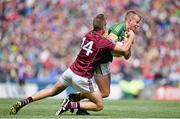 3 August 2014; Fionn Fitzgerald, Kerry, in action against Paul Conroy, Galway. GAA Football All-Ireland Senior Championship, Quarter-Final, Kerry v Galway, Croke Park, Dublin. Picture credit: Brendan Moran / SPORTSFILE
