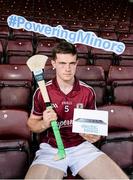 5 August 2014; Electric Ireland, proud sponsor of the GAA Minor Championships, today presented Galway minor hurler Sean Linnane with his #PoweringMinors award for 2014. Fellow team-mates from the Galway minor hurling panel nominated Sean for the award as the person who they feel epitomises Electric Ireland's tagline, &quot;There's nothing minor about playing Minors&quot; in his performance and attitude both on and off the pitch. Each provincial finalist panel in hurling and football have nominated a team-mate to win an iPad. The #PoweringMinors award demonstrates the commitment of Electric Ireland to the futures of current minor players. Pearse Stadium, Salthill, Co. Galway. Picture credit: Diarmuid Greene / SPORTSFILE