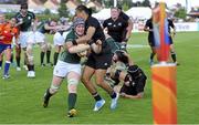 5 August 2014; Heather OÕBrien, Ireland, makes a break for the try line. 2014 Women's Rugby World Cup Final, Pool B, Ireland v New Zealand, Marcoussis, Paris, France. Picture credit: AurŽlien Meunier / SPORTSFILE