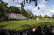 22 September 2006; A general view of the 15th green during Friday morning's four-ball matches. 36th Ryder Cup Matches, K Club, Straffan, Co. Kildare, Ireland. Picture credit: Damien Eagers / SPORTSFILE