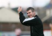 1 October 2006; Derry City manager Stephen Kenny applauds the crowd at the start of the game. Carlsberg FAI Cup, Quarter-Final, Derry City v UCD, Brandywell, Derry. Picture credit: Oliver McVeigh / SPORTSFILE