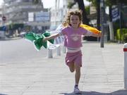 5 October 2006; Cypriot/Irish Militsa Salachors, age 5, shows her support for the Republic of Ireland ahead of the Euro 2008 Championship Qualifier against Cyprus. Limassol, Cyprus. Picture credit: Brian Lawless / SPORTSFILE