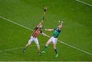 10 August 2014; Séamus Hickey, Limerick, in action against Richie Power, Kilkenny. GAA Hurling All-Ireland Senior Championship, Semi-Final, Kilkenny v Limerick, Croke Park, Dublin. Picture credit: Dáire Brennan / SPORTSFILE