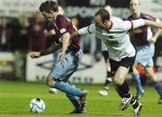 20 October 2006; David O'Dowd, Galway United, in action against Paul Marney, Dundalk. eircom League, Division 1, Galway United v Dundalk, Terryland Park, Galway. Picture credit: Ray Ryan / SPORTSFILE