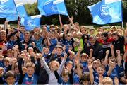 13 August 2014; Leinster's Mike Ross and Jack McGrath with participants during the Herald Leinster Rugby Summer Camps in De La Salle Palmerston RFC, Kilternan, Co. Dublin. Picture credit: Pat Murphy / SPORTSFILE