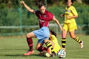 14 August 2014; Katie McCabe, Raheny United, in action against Hibernians. UEFA Women's Champions League Qualifying Round, Hibernians v Raheny United. Clujana Stadium, Cluj-Napoca, Romania. Picture credit: SPORTSFILE