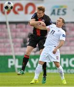 15 August 2014; Aidan Price, Bohemians, in action against Gary O'Neill, Drogheda United. SSE Airtricity League Premier Division, Bohemians v Drogheda United, Dalymount Park, Dublin. Picture credit: Piaras O Midheach / SPORTSFILE