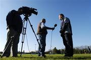 6 November 2006; South Africa head coach Jake White during a a TV interview after squad training. Westmanstown Training Grounds, Co. Dublin. Picture credit: David Maher / SPORTSFILE