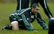 7 November 2006; Paddy Wallace during Ireland rugby squad training. St. Gerard's School, Bray, Co. Wicklow. Picture credit: Brendan Moran / SPORTSFILE
