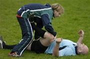 7 November 2006; Athletic trainer Brian Green with John Hayes during Ireland rugby squad training. St. Gerard's School, Bray, Co. Wicklow. Picture credit: Brendan Moran / SPORTSFILE