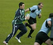 7 November 2006; David Wallace in action during Ireland rugby squad training. St. Gerard's School, Bray, Co. Wicklow. Picture credit: Brendan Moran / SPORTSFILE