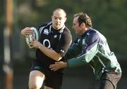 9 November 2006; Rory Best is tackled by Girvan Dempsey during Ireland rugby squad training. Lansdowne Road, Dublin. Picture credit: Matt Browne / SPORTSFILE