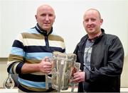 16 August 2014; Brian Corcoran, is the latest to feature on the Bord Gáis Energy Legends Tour Series 2014 when he gave a unique tour of the Croke Park stadium and facilities this week. Other greats of the game still to feature this summer on the Bord Gáis Energy Legends Tour Series include DJ Carey, Brendan Cummins, Maurice Fitzgerald and Mickey Whelan. Full details and dates for the Bord Gáis Energy Legends Tour Series 2014 are available on www.crokepark.ie/events. Pictured are Brian Corcoran with Graham Murphy from Monkstown, Co. Dublin. Croke Park, Dublin. Photo by Sportsfile