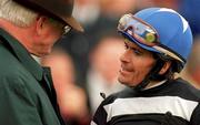 11 September 1999; Jockey Cash Asmussen during horse racing at Leopardstown Racecourse in Dublin. Photo by Ray McManus/Sportsfile