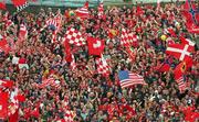 12 September 1999; Cork fans pictured during the Cork v Kilkenny, All-Ireland Hurling Final, Croke Park, Dublin. Picture credit; Brendan Moran/SPORTSFILE