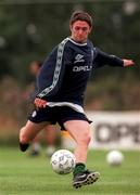 30 August 1999; Robbie Keane during a Republic of Ireland Training Session at the AUL Grounds in Clonshaugh, Dublin. Photo by David Maher/Sportsfile