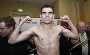 10 November 2006; Bernard Dunne during a press conference and weigh-in ahead of his bout against Esham Pickering. Burlington Hotel, Dublin. Picture credit: Brian Lawless / SPORTSFILE