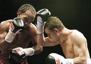 11 November 2006; Andrew Wallace, left, in action against Nikita Lukin. International featerweight championship. The Point Depot, Dublin. Picture credit: David Maher / SPORTSFILE