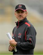 21 August 2014; Ulster head coach Les Kiss during squad training ahead of their pre-season game against Exeter Chiefs on Friday. Ulster Rugby Squad Training, Kingspan Stadium, Ravenhill Park, Belfast, Co. Antrim. Picture credit: Oliver McVeigh / SPORTSFILE