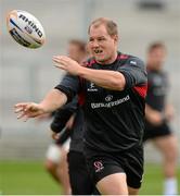 21 August 2014; Ulster's Bronson Ross during squad training ahead of their pre-season game against Exeter Chiefs on Friday. Ulster Rugby Squad Training, Kingspan Stadium, Ravenhill Park, Belfast, Co. Antrim. Picture credit: Oliver McVeigh / SPORTSFILE
