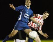 13 November 2006; Robert Brosnan, Waterford United, in action against Barry Molloy, Derry City. eircom League Premier Division, Waterford United v Derry City, RSC, Waterford. Picture credit: Matt Browne / SPORTSFILE