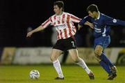 13 November 2006; Ruaidhri Higgins, Derry City, in action against James Chambers, Waterford United. eircom League Premier Division, Waterford United v Derry City, RSC, Waterford. Picture credit: Matt Browne / SPORTSFILE