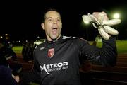 13 November 2006; David Forde, Derry City, celebrates after the final whistle. eircom League Premier Division, Waterford United v Derry City, RSC, Waterford. Picture credit: Matt Browne / SPORTSFILE