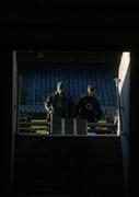 17 November 2006; Marcus Horan, left, and Ronan O'Gara make their way through the East Stand to the back pitch before Ireland rugby squad training. Back pitch, Lansdowne Road, Dublin. Picture credit: Brendan Moran / SPORTSFILE