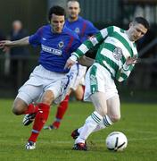 18 November 2006; Paul McVeigh, Donegal Celtic, in action against Michael Gault, Linfield. Carnegie Premier League, Donegal Celtic v Linfield, Suffolk Road, Belfast, Co. Antrim. Picture credit: Russell Pritchard / SPORTSFILE