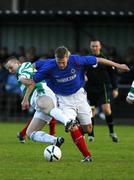 18 November 2006; Sean Armstrong, Donegal Celtic, in action against Peter Thompson, Linfield. Carnegie Premier League, Donegal Celtic v Linfield, Suffolk Road, Belfast, Co. Antrim. Picture credit: Russell Pritchard / SPORTSFILE