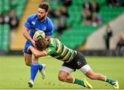 23 August 2014; Mick McGrath, Leinster, is tackled by Dom Waldouck, Northampton Saints. Pre-Season Friendly, Northampton Saints v Leinster, Franklins Gardens, Northampton, England. Picture credit: Ramsey Cardy / SPORTSFILE