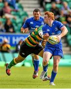 23 August 2014; Cathal Marsh, Leinster, is tackled by George Pisi, Northampton Saints. Pre-Season Friendly, Northampton Saints v Leinster, Franklins Gardens, Northampton, England. Picture credit: Ramsey Cardy / SPORTSFILE