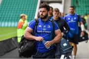 23 August 2014; Leinster's Mick McGrath arrives before the match. Pre-Season Friendly, Northampton Saints v Leinster, Franklins Gardens, Northampton, England. Picture credit: Ramsey Cardy / SPORTSFILE
