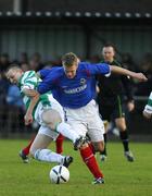 18 November 2006; Sean Armstrong, Donegal Celtic, in action against Peter Thompson, Linfield. Carnegie Premier League, Donegal Celtic v Linfield, Suffolk Road, Belfast, Co. Antrim. Picture credit: Russell Pritchard / SPORTSFILE