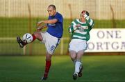 18 November 2006; Paul McAeavey, Linfield, in action against Michael McClean, Donegal Celtic. Carnegie Premier League, Donegal Celtic v Linfield, Suffolk Road, Belfast, Co. Antrim. Picture credit: Russell Pritchard / SPORTSFILE