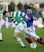 18 November 2006; Ciaran Donaghy, Donegal Celtic, in action against Jamie Mulgrew, Linfield. Carnegie Premier League, Donegal Celtic v Linfield, Suffolk Road, Belfast, Co. Antrim. Picture credit: Russell Pritchard / SPORTSFILE