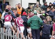 19 November 2006; A melee which erupted after the finish of the game. AIB Ulster Intermediate Football Championship Semi-Final, Ballymacnab, Armagh, v Stewartstown, Tyrone. Casement  Park, Belfast. Picture credit: Oliver McVeigh / SPORTSFILE