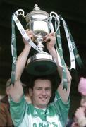 26 November 2006; Tom Coogan, Ballyhale Shamrocks, lifts the cup. AIB Leinster Senior Club Hurling Championship, Ballyhale Shamrocks v Birr, O'Moore Park, Portlaoise, Co. Laois. Picture credit: Damien Eagers / SPORTSFILE