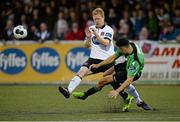 29 August 2014; Daryl Horgan, Dundalk, in action against Roberto Lopes, Bohemians. SSE Airtricity League Premier Division, Dundalk v Bohemians, Oriel Park, Dundalk, Co. Louth. Picture credit: Oliver McVeigh / SPORTSFILE