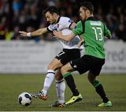 29 August 2014; Richie Towell, Dundalk, in action against Eoin Wearen, Bohemians. SSE Airtricity League Premier Division, Dundalk v Bohemians, Oriel Park, Dundalk, Co. Louth. Picture credit: Oliver McVeigh / SPORTSFILE