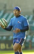 25 November 2006; Elvis Seveali in action during the captain's run. The Pacific Islands Rugby Captain's Run, Lansdowne Road, Dublin. Picture credit: Damien Eagers / SPORTSFILE