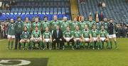 26 November 2006; The Ireland team stand for a team photograph for the last time in Lansdowne Road before the redevelopment of the stadium. Autumn Internationals, Ireland v The Pacific Islands, Lansdowne Road, Dublin. Picture credit: Brendan Moran / SPORTSFILE